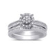 Load image into Gallery viewer, Jewelili Sterling Silver with 1/4 CTTW Natural White Diamonds Bridal Set
