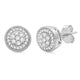Load image into Gallery viewer, Jewelili Sterling Silver With 1/4 CTTW White Diamonds Cluster Stud Earrings
