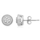 Load image into Gallery viewer, Jewelili Sterling Silver With 1/4 CTTW White Diamonds Cluster Stud Earrings

