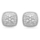 Load image into Gallery viewer, Jewelili Cluster Stud Earrings with Natural White Round Diamonds in Sterling Silver 1/4 CTTW View 2
