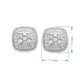 Load image into Gallery viewer, Jewelili Cluster Stud Earrings with Natural White Round Diamonds in Sterling Silver 1/4 CTTW View 3
