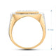 Load image into Gallery viewer, Jewelili Men&#39;s Ring with Natural White Round Diamonds in 10K Yellow Gold and White Gold 1.0 CTTW View 6
