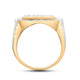 Load image into Gallery viewer, Jewelili Men&#39;s Ring with Natural White Round Diamonds in 10K Yellow Gold and White Gold 1.0 CTTW View 3
