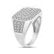 Load image into Gallery viewer, Jewelili Men&#39;s Statement Diamond Ring with Natural White Round Diamonds in 10K White Gold 2.0 CTTW View 4
