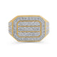 Load image into Gallery viewer, Jewelili Men&#39;s Ring with Natural White Round Diamonds in 10K Yellow Gold 2 CTTW View 2
