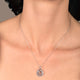Load image into Gallery viewer, Jewelili Sterling Silver With Parent and Three Children Family Teardrop Pendant Necklace
