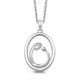 Load image into Gallery viewer, Jewelili Mom and Children Pendant Necklace in Sterling Silver
