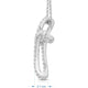 Load image into Gallery viewer, Jewelili Twist Cross Pendant Necklace with Natural White Diamond in Sterling Silver 1/2 CTTW View 4
