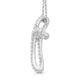 Load image into Gallery viewer, Jewelili Twist Cross Pendant Necklace with Natural White Diamond in Sterling Silver 1/2 CTTW View 1
