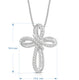 Load image into Gallery viewer, Jewelili Cross Pendant Necklace with Natural White Diamond in Sterling Silver 1/4 CTTW View 4
