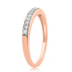 Load image into Gallery viewer, Jewelili Band Ring with Diamonds in 10K Rose Gold 1/6 CTTW View 5
