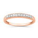 Load image into Gallery viewer, Jewelili Band Ring with Diamonds in 10K Rose Gold 1/6 CTTW View 1

