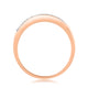 Load image into Gallery viewer, Jewelili Band Ring with Diamonds in 10K Rose Gold 1/6 CTTW View 4
