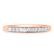 Load image into Gallery viewer, Jewelili Band Ring with Diamonds in 10K Rose Gold 1/6 CTTW View 3
