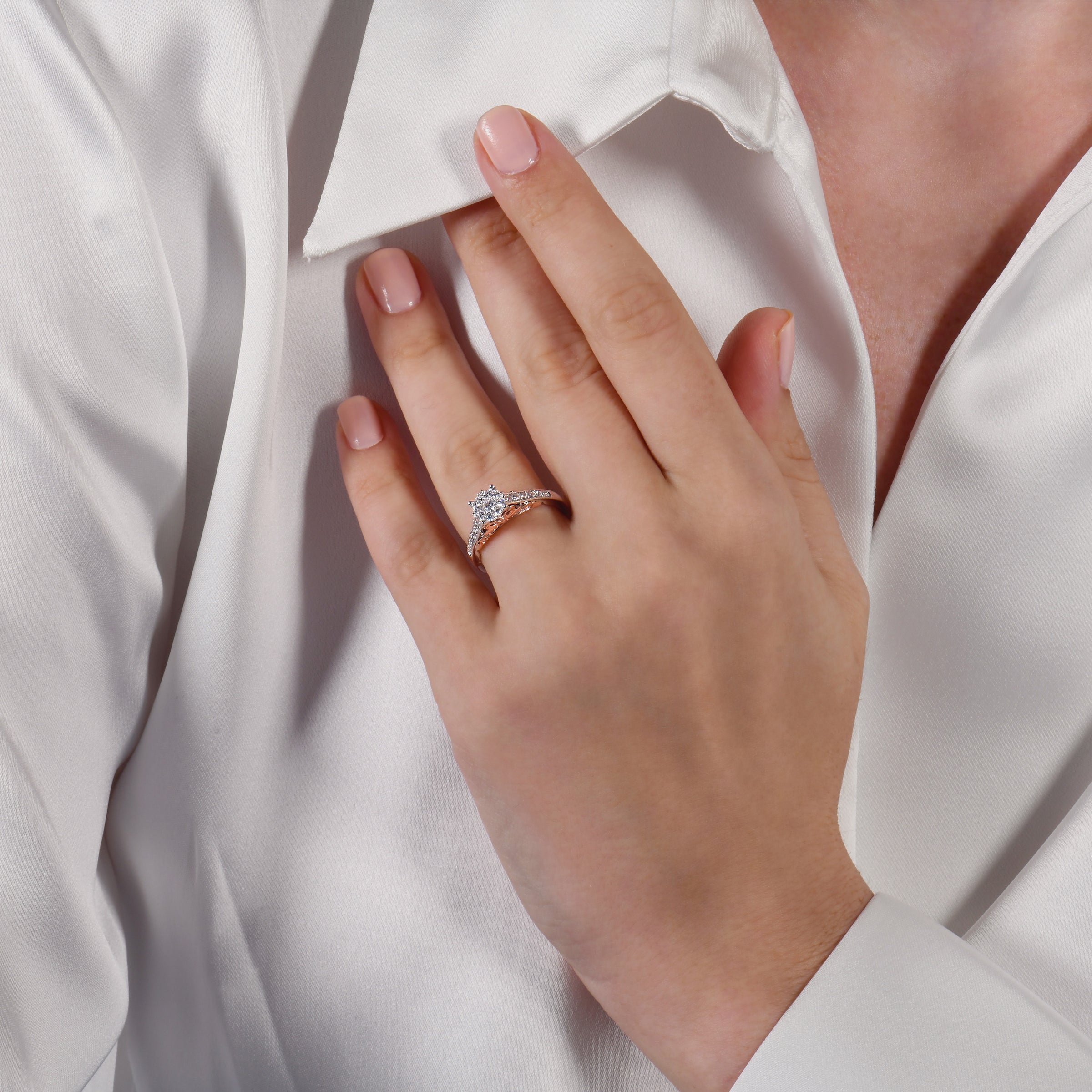 Enchanted Disney Majestic Princess Diamond Engagement Ring 14K