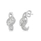 Load image into Gallery viewer, Jewelili Stud Earrings with Natural White Diamond in Sterling Silver 1/5 CTTW View 1
