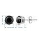 Load image into Gallery viewer, Jewelili Stud Earrings with Treated Black Diamonds in 14K White Gold 1.0 CTTW View 4

