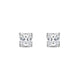 Load image into Gallery viewer, Enchanted Disney Fine Jewelry 14K White Gold 3/4 cttw Princess Cut Diamond Majestic Princess Solitaire Earrings
