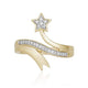 Load image into Gallery viewer, Enchanted Disney Fine Jewelry 10K Yellow Gold with 1/10Cttw Tinker Bell Star Ring
