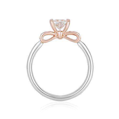 Enchanted Disney Diamond Majestic Princess Engagement Ring in 14K White Gold and Rose Gold 1/2 CTTW View 3