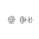 Load image into Gallery viewer, Enchanted Disney Fine Jewelry 14K White Gold with 1 1/2 cttw Diamond Belle Solitaire Earrings
