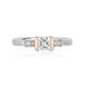 Load image into Gallery viewer, Enchanted Disney Diamond Majestic Princess Engagement Ring in 14K White Gold and Rose Gold 1/2 CTTW View 2
