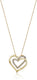 Load image into Gallery viewer, Jewelili Heart Pendant Necklace Diamond Jewelry in Gold - View 1
