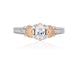 Load image into Gallery viewer, Enchanted Disney Fine Jewelry 14K White Gold and Rose Gold 3/4 CTTW Diamond Ariel Ring
