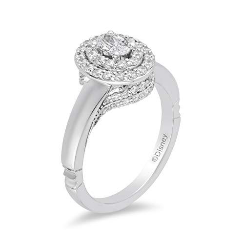 Enchanted Disney Fine Jewelry 14K White Gold with 3/4 Cttw Diamond Pocahontas Engagement Ring
