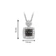 Load image into Gallery viewer, Jewelili Sterling Silver With 1/4 CTTW Treated Black Diamonds and White Round Diamonds Pendant Necklace
