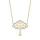 Load image into Gallery viewer, Enchanted Disney Fine Jewelry 10K Yellow Gold with 1/8Cttw Pocahontas Tree Necklace
