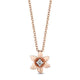 Load image into Gallery viewer, Enchanted Disney Fine Jewelry 14K Rose Gold with Diamond Accents cttw Rapunzel Pendant
