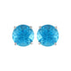 Load image into Gallery viewer, Jewelili 14K White Gold with Swiss Blue Topaz Round Stud Earrings
