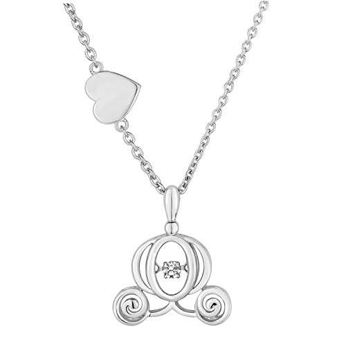 Enchanted Disney Cinderella Diamond Pendant Necklace in Sterling