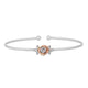 Load image into Gallery viewer, Enchanted Disney Fine Jewelry 10K White And Rose Gold 1/10 CTTW Belle Bangle
