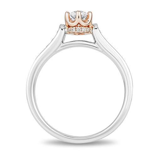 Enchanted Disney Fine Jewelry 14K White and Rose Gold With 5/8 cttw Diamond Majestic Princess Engagement Ring