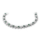 Load image into Gallery viewer, Jewelili Sterling Silver With 1/10CTTW Natural White Diamonds and 4mm Created Emerald Bracelet
