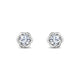 Load image into Gallery viewer, Enchanted Disney Fine Jewelry 14K White Gold with 1 1/2 cttw Diamond Belle Solitaire Earrings
