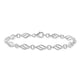 Load image into Gallery viewer, Jewelili Diamond Link Bracelet Natural White Round in Sterling Silver
