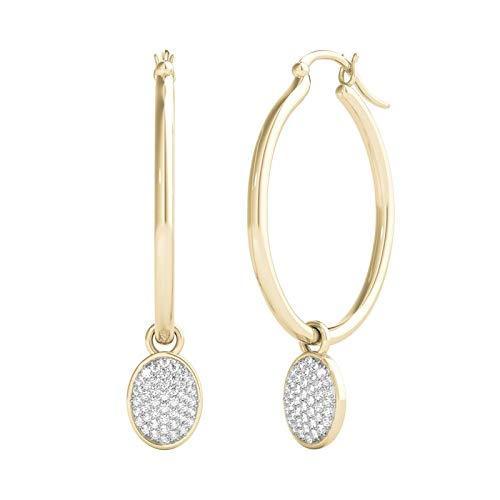 Enchanted Disney Fine Jewelry 10K Yellow Gold 1/5 Cttw Jasmine Earrings