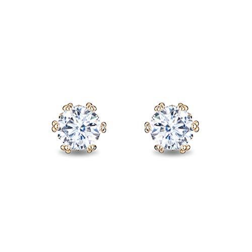 Enchanted Disney Fine Jewelry 14K Yellow Gold with 1.00 cttw Diamond Majestic Princess Solitaire Earrings