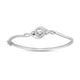 Load image into Gallery viewer, Jewelili Sterling Silver 1/4 CTTW Natural Round White Twinkling Dancing Diamonds Bangle
