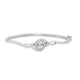 Load image into Gallery viewer, Jewelili Sterling Silver 1/4 CTTW Natural Round White Twinkling Dancing Diamonds Bangle
