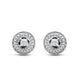 Load image into Gallery viewer, Jewelili Stud and Hoop Earrings Set with Natural White Round Diamonds over Sterling Silver view 1
