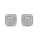 Load image into Gallery viewer, Jewelili Stud and Hoop Earrings Set with Natural White Round Diamonds over Sterling Silver view 3
