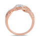 Load image into Gallery viewer, Jewelili Ring with Round Natural White Diamonds in 10K Rose Gold 1/3 CTTW View 3
