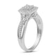 Load image into Gallery viewer, Jewelili Sterling Silver with 1/3 Cttw Round Natural White Diamonds Bridal Ring

