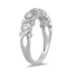 Load image into Gallery viewer, Jewelili Sterling Silver with 1/4 CTTW Natural White Round Diamonds Anniversary Ring
