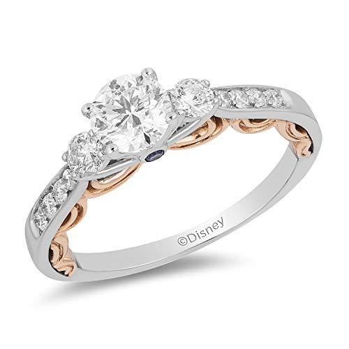 Enchanted Disney Cinderella Diamond Engagement Ring Blue Topaz