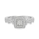 Load image into Gallery viewer, Jewelili Sterling Silver with 1/10 CTTW Natural White Round Diamonds Engagement Ring
